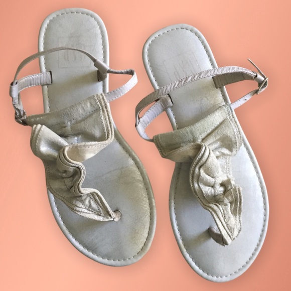 Silver Ruffle Sandals - Picture 2 of 3